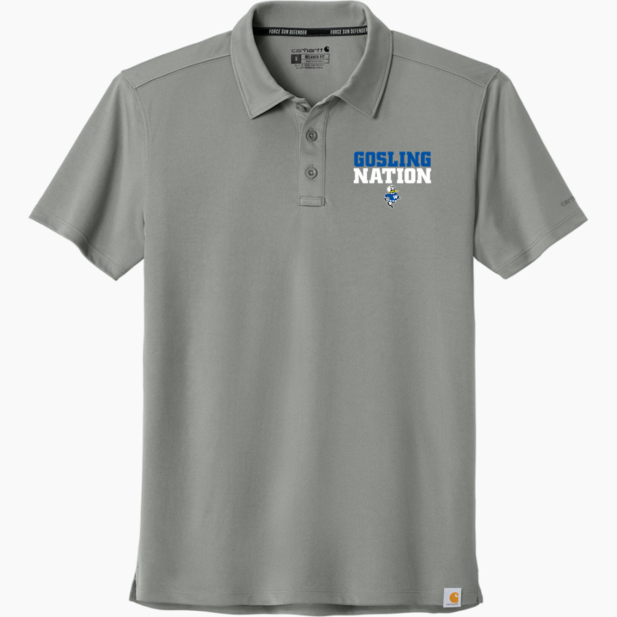 WATERTOWN HIGH SCHOOL GOSLINGS Carhartt Men's Force Sun Defender Polo