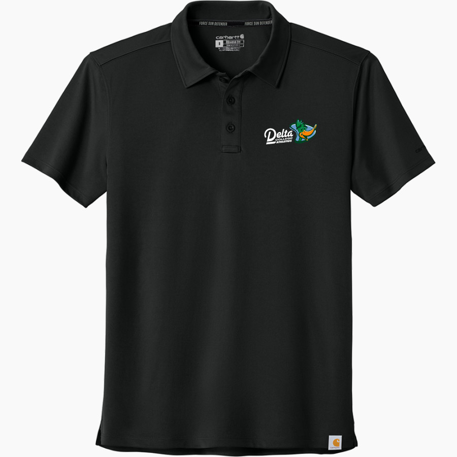 Delta College Pioneers Carhartt Men's Force Sun Defender Polo