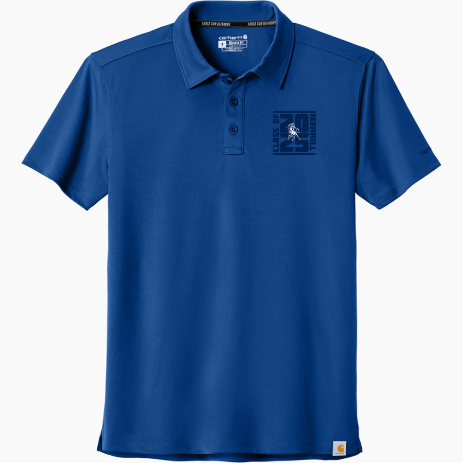 Merrill Mustangs Carhartt Men's Force Sun Defender Polo