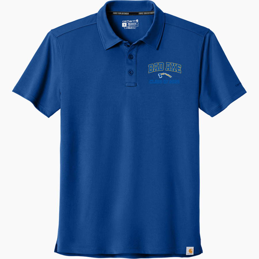 BAD AXE HIGH SCHOOL HATCHETS <span class="pdp-name-mascot">BAD AXE HATCHETS</span> Carhartt Men's Force Sun Defender Polo