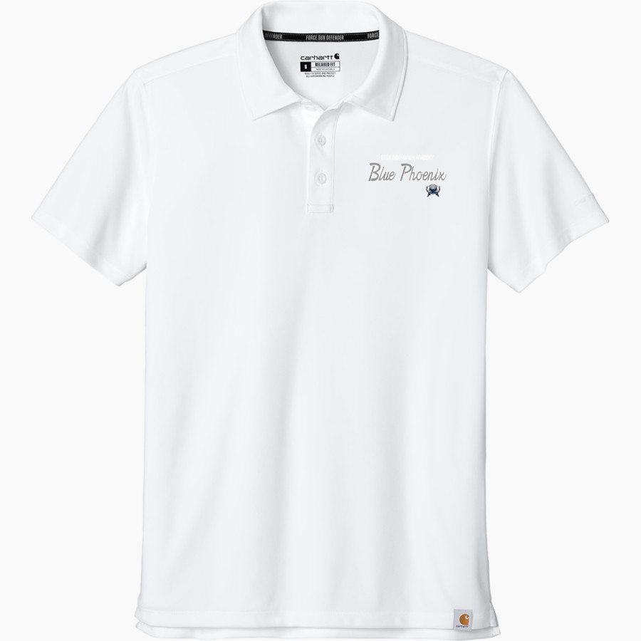 STEM Innovation Academy of the Oranges we rise together <span class="pdp-name-mascot">STEM Phoenix</span> Carhartt Men's Force Sun Defender Polo
