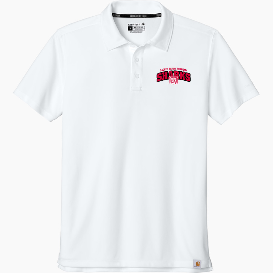 Sacred Heart Academy Sharks <span class="pdp-name-mascot">Sacred Heart Academy Sharks</span> Carhartt Men's Force Sun Defender Polo