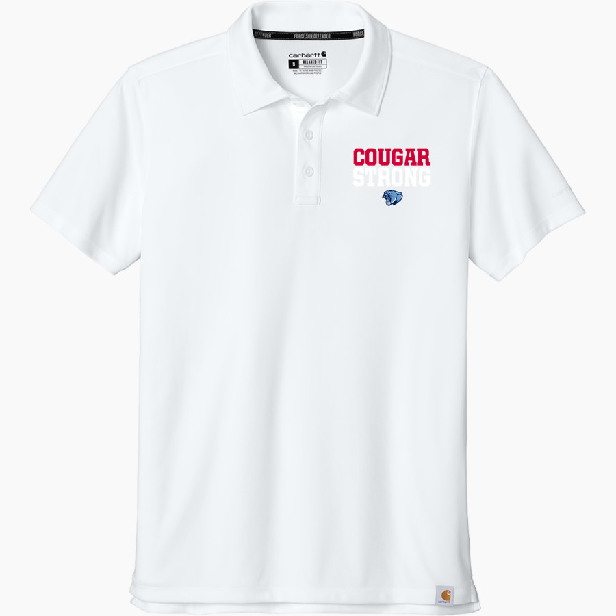 CROW HIGH SCHOOL Cougars Online Store <span class="pdp-name-mascot">CROW COUGARS</span> Carhartt Men's Force Sun Defender Polo