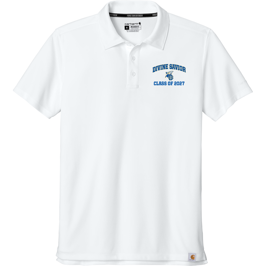 Divine Savior Academy Sharks <span class="pdp-name-mascot">Divine Savior Sharks</span> Carhartt Men's Force Sun Defender Polo