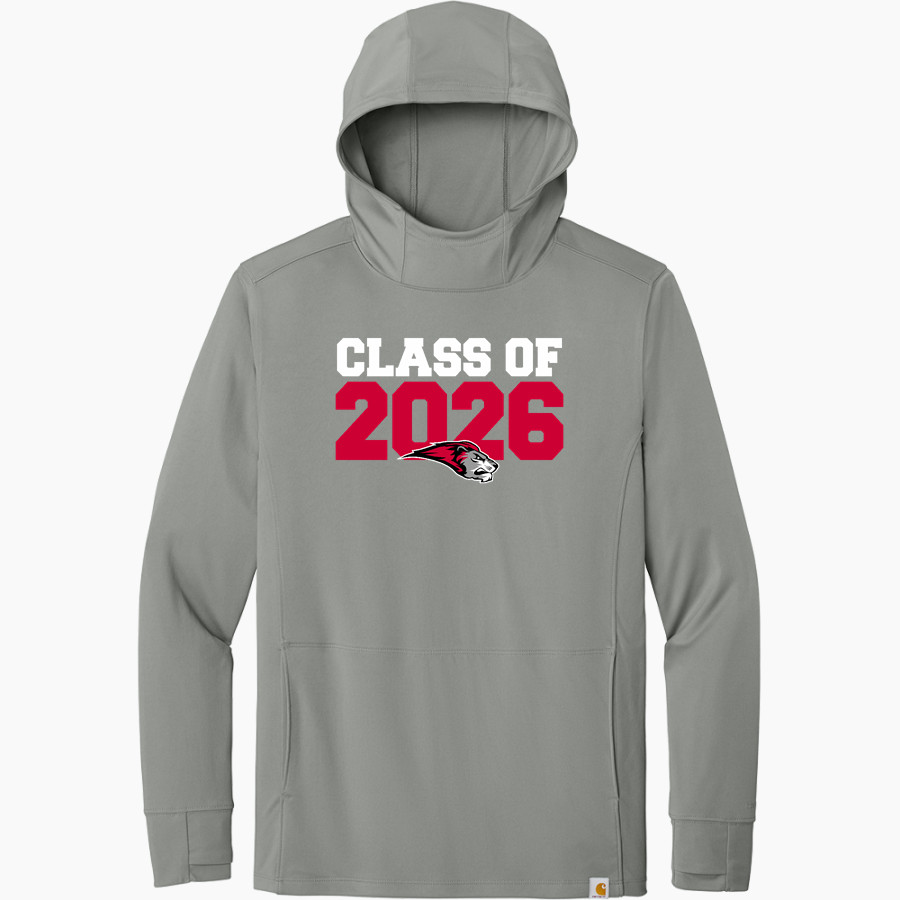 Bryn Athyn College The Official Store of the Lions <span class="pdp-name-mascot">Bryn Athyn College Lions</span> Carhartt Men's Force Sun Defender Long Sleeve Hooded T-Shirt