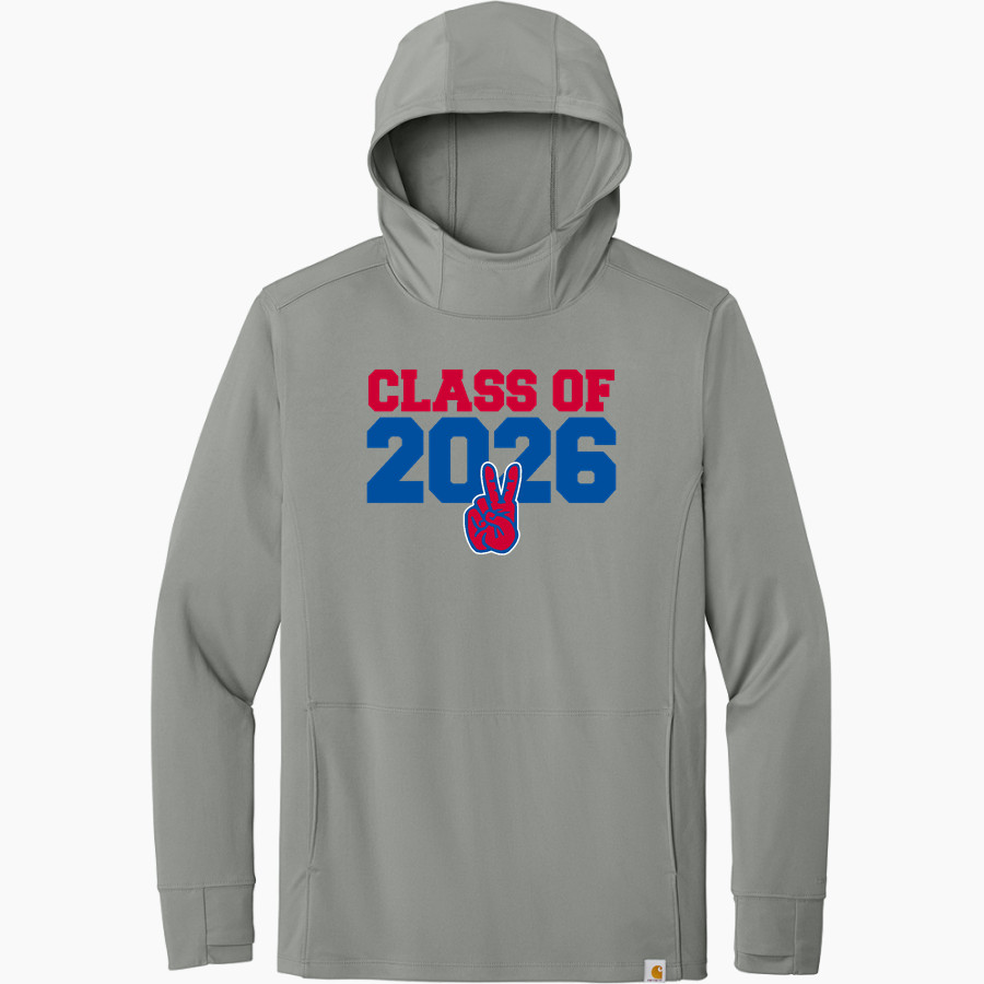MIDLAND CHRISTIAN SCHOOL MUSTANGS <span class="pdp-name-mascot">MIDLAND MUSTANGS</span> Carhartt Men's Force Sun Defender Long Sleeve Hooded T-Shirt