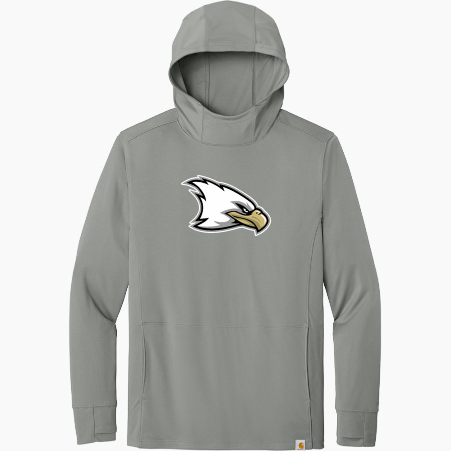 Woodland Baptist Eagles Carhartt Men's Force Sun Defender Long Sleeve Hooded T-Shirt