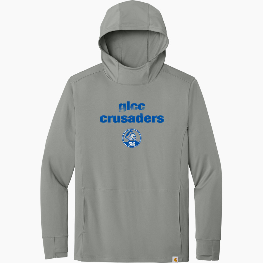 GLCC Crusaders <span class="pdp-name-mascot">Great Lakes Christian College Crusaders</span> Carhartt Men's Force Sun Defender Long Sleeve Hooded T-Shirt