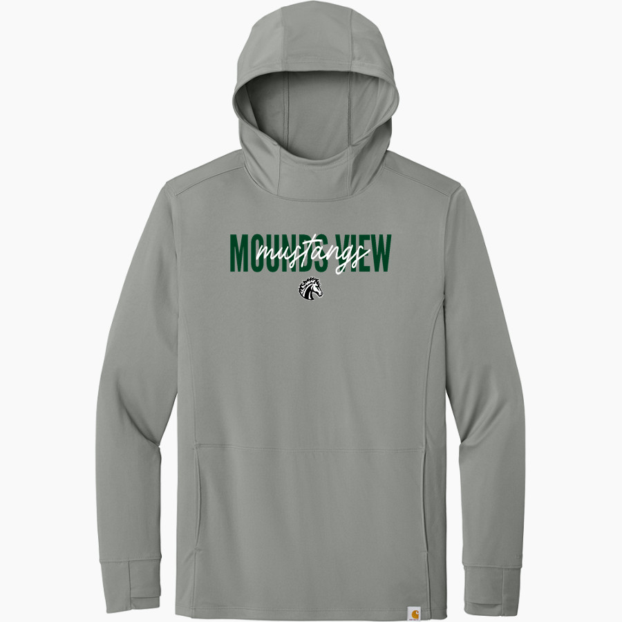 Mounds View Mustangs <span class="pdp-name-mascot">Mounds View Mustangs</span> Carhartt Men's Force Sun Defender Long Sleeve Hooded T-Shirt