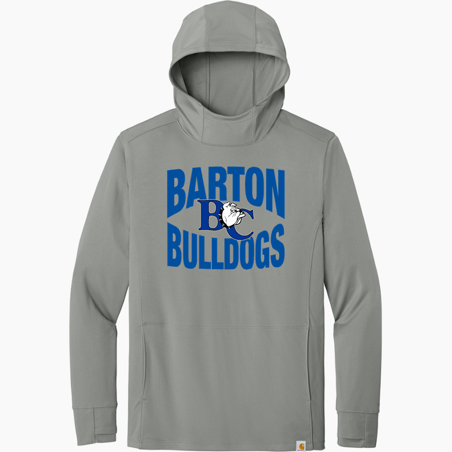Barton College Official Store of the Bulldogs <span class="pdp-name-mascot">Barton Bulldogs</span> Carhartt Men's Force Sun Defender Long Sleeve Hooded T-Shirt