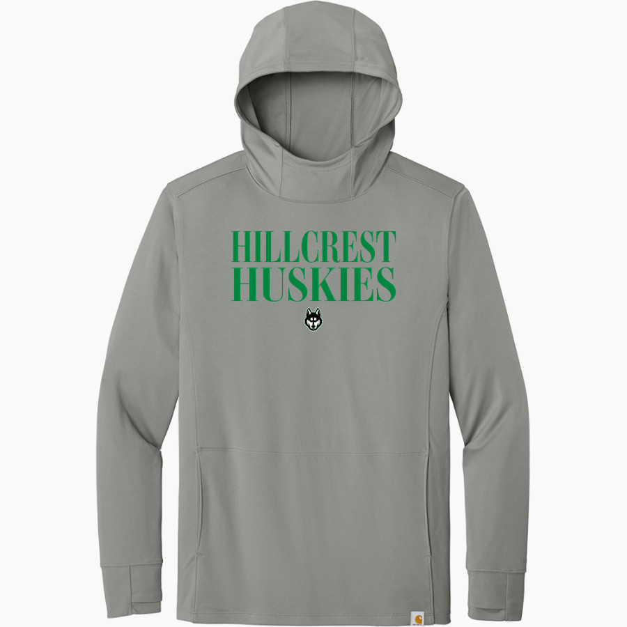 HILLCREST HIGH SCHOOL HUSKIES <span class="pdp-name-mascot">HILLCREST HUSKIES</span> Carhartt Men's Force Sun Defender Long Sleeve Hooded T-Shirt