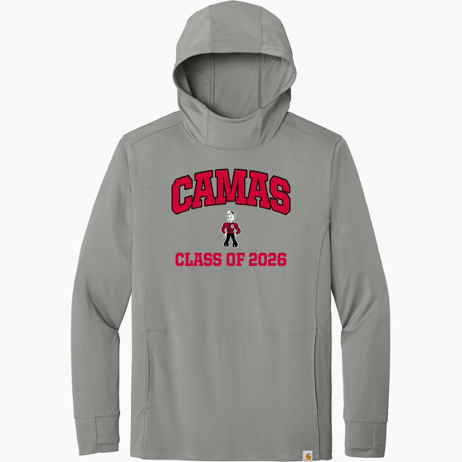 CAMAS PAPERMAKERS The Official Online Store <span class="pdp-name-mascot">CAMAS PAPERMAKERS</span> Carhartt Men's Force Sun Defender Long Sleeve Hooded T-Shirt