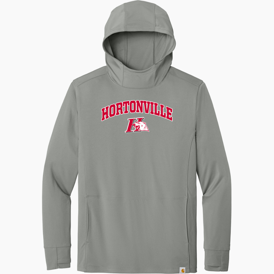 HORTONVILLE HIGH SCHOOL POLAR BEARS <span class="pdp-name-mascot">HORTONVILLE POLAR BEARS</span> Carhartt Men's Force Sun Defender Long Sleeve Hooded T-Shirt