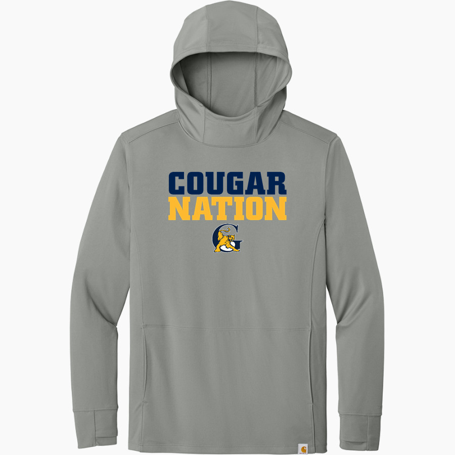 Goldsboro Cougars <span class="pdp-name-mascot">Goldsboro Cougars</span> Carhartt Men's Force Sun Defender Long Sleeve Hooded T-Shirt