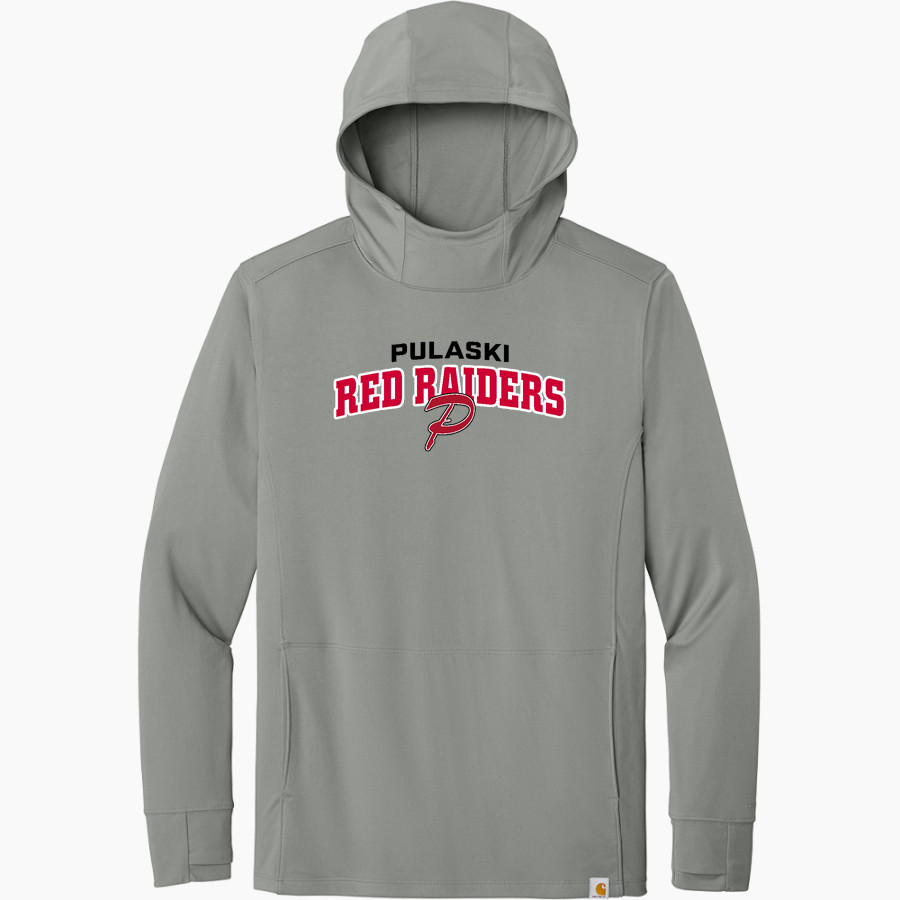Pulaski Red Raiders <span class="pdp-name-mascot">Pulaski Red Reaiders</span> Carhartt Men's Force Sun Defender Long Sleeve Hooded T-Shirt
