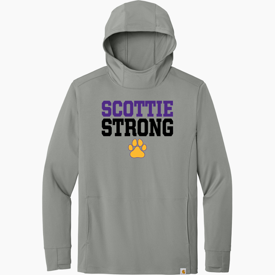 Ballston Spa Scotties The Official Online Store <span class="pdp-name-mascot">Baaston Spa Scotties</span> Carhartt Men's Force Sun Defender Long Sleeve Hooded T-Shirt