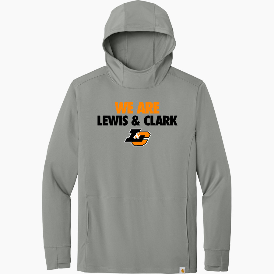Lewis & Clark College The Official Online Store Carhartt Men's Force Sun Defender Long Sleeve Hooded T-Shirt
