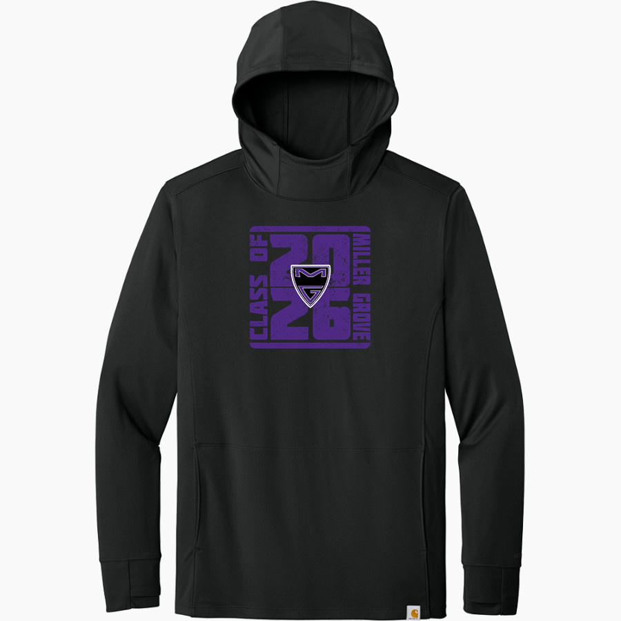 MILLER GROVE HIGH SCHOOL WOLVERINES <span class="pdp-name-mascot">MILLER GROVE WOLVERINES</span> Carhartt Men's Force Sun Defender Long Sleeve Hooded T-Shirt
