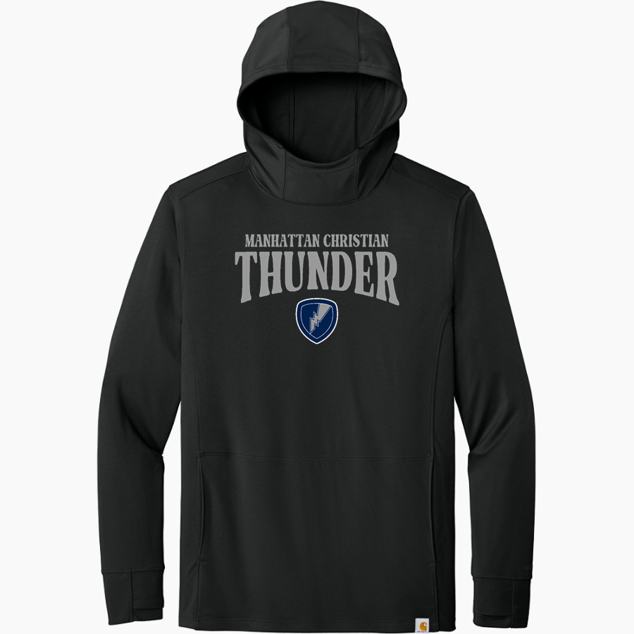 Manhattan Christian Thunder <span class="pdp-name-mascot">Manhattan Christian Thunder</span> Carhartt Men's Force Sun Defender Long Sleeve Hooded T-Shirt