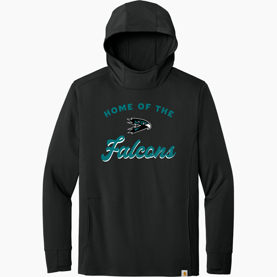 Folsom Lake Falcons Carhartt Men's Force Sun Defender Long Sleeve Hooded T-Shirt