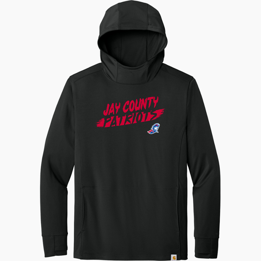 JAY COUNTY HIGH SCHOOL PATRIOTS Carhartt Men's Force Sun Defender Long Sleeve Hooded T-Shirt