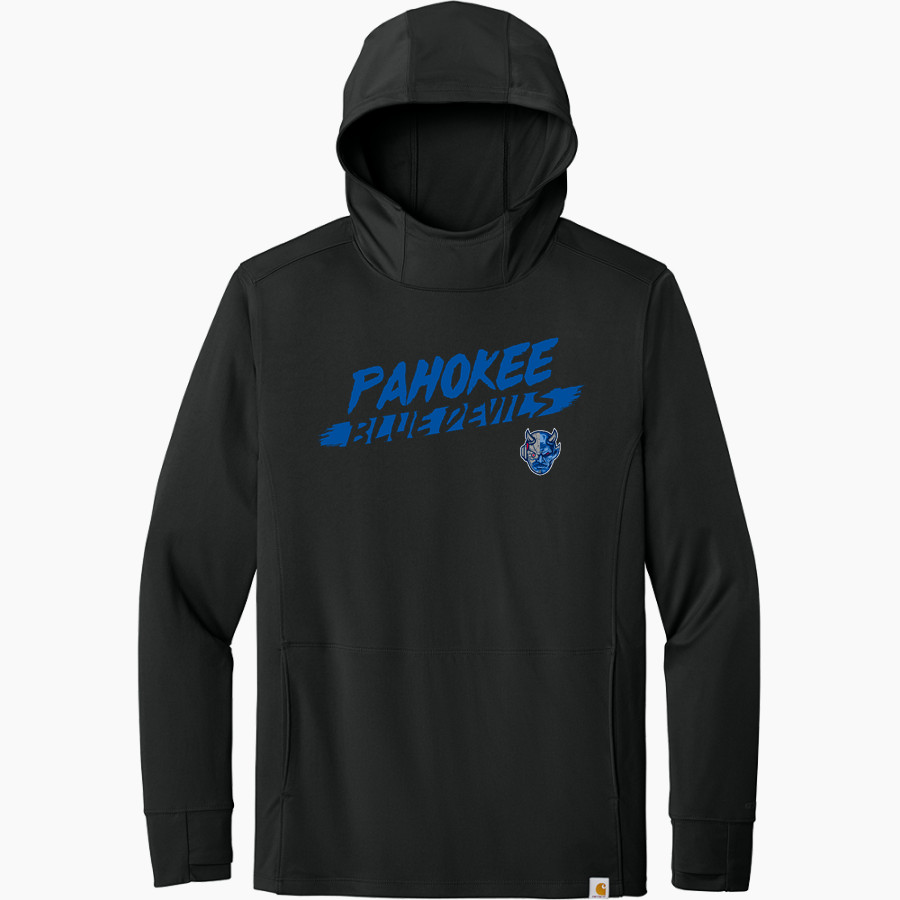 PAHOKEE HIGH SCHOOL BLUE DEVILS Carhartt Men's Force Sun Defender Long Sleeve Hooded T-Shirt