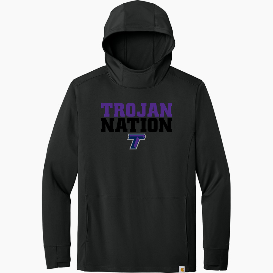 Trevecca University Trojans Carhartt Men's Force Sun Defender Long Sleeve Hooded T-Shirt