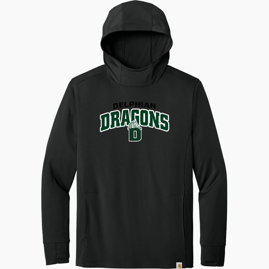 Delphian Dragons <span class="pdp-name-mascot">Delphian Dragons</span> Carhartt Men's Force Sun Defender Long Sleeve Hooded T-Shirt