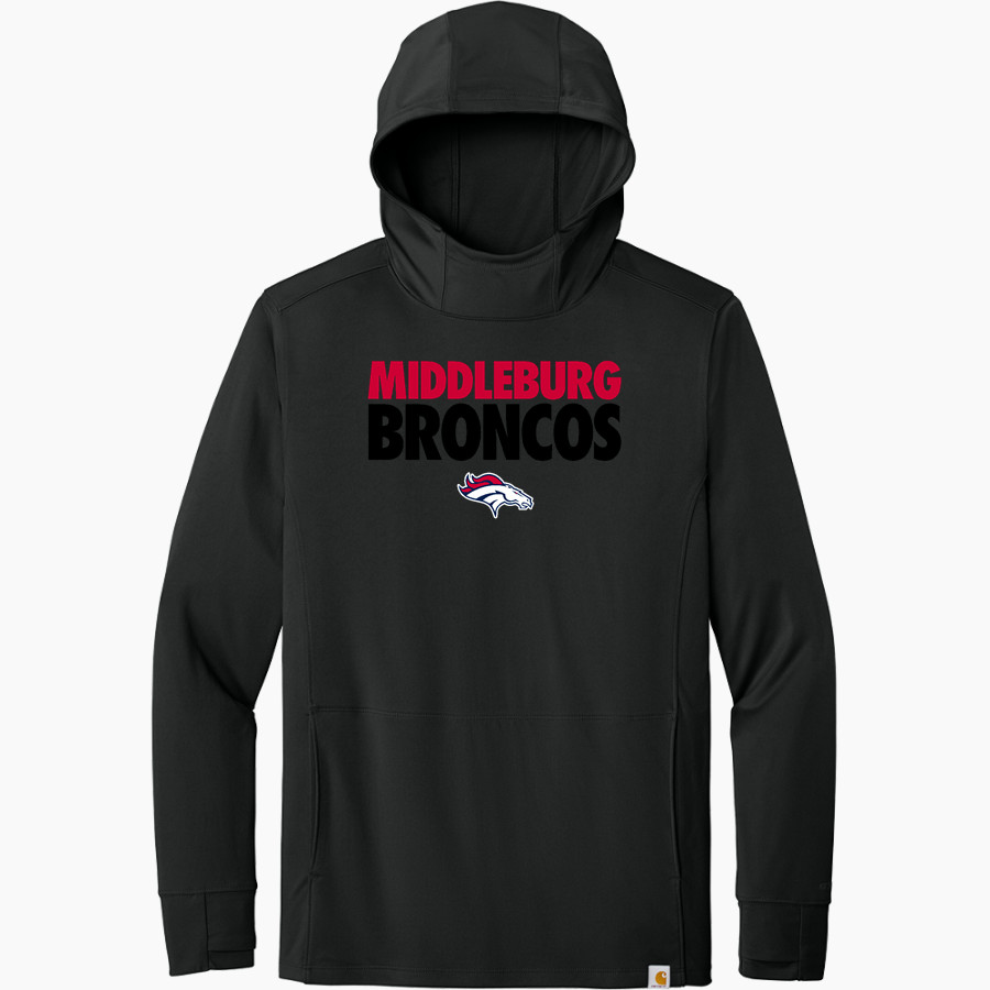 MIDDLEBURG HIGH SCHOOL BRONCOS Carhartt Men's Force Sun Defender Long Sleeve Hooded T-Shirt
