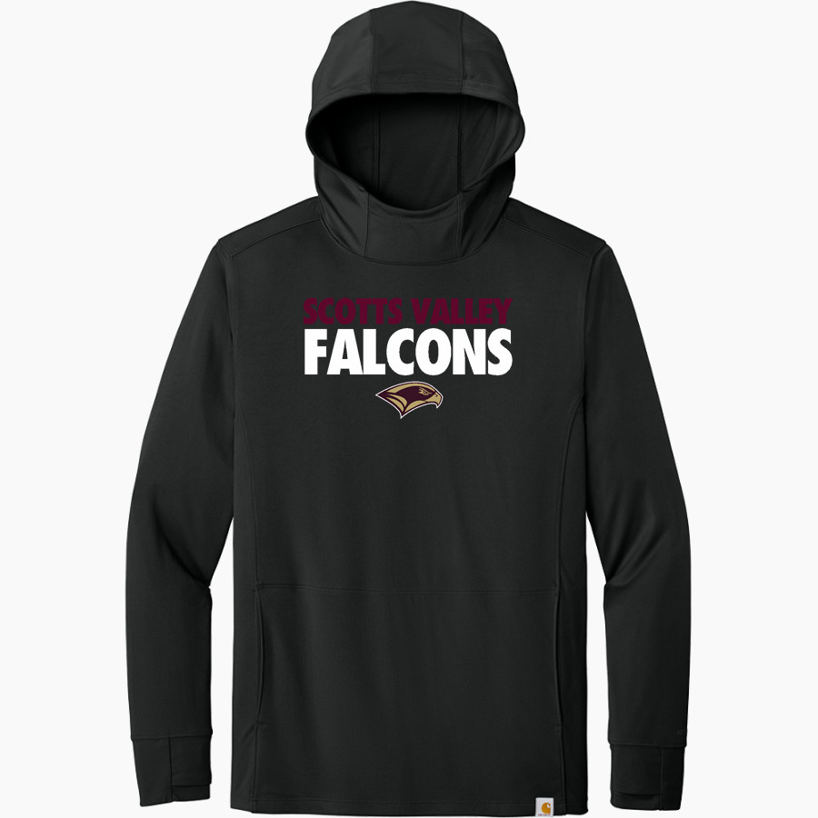 Scotts Valley Falcons Carhartt Men's Force Sun Defender Long Sleeve Hooded T-Shirt