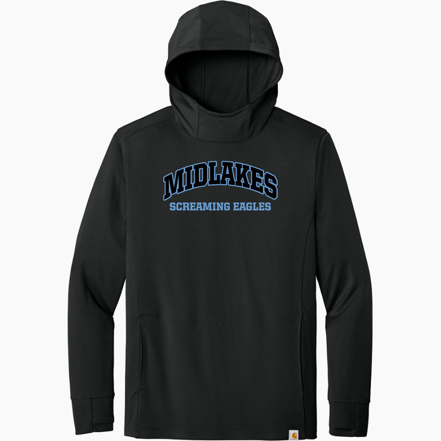MIDLAKES HIGH SCHOOL SCREAMING EAGLES <span class="pdp-name-mascot">MIDLAKES SCREAMING EAGLES</span> Carhartt Men's Force Sun Defender Long Sleeve Hooded T-Shirt