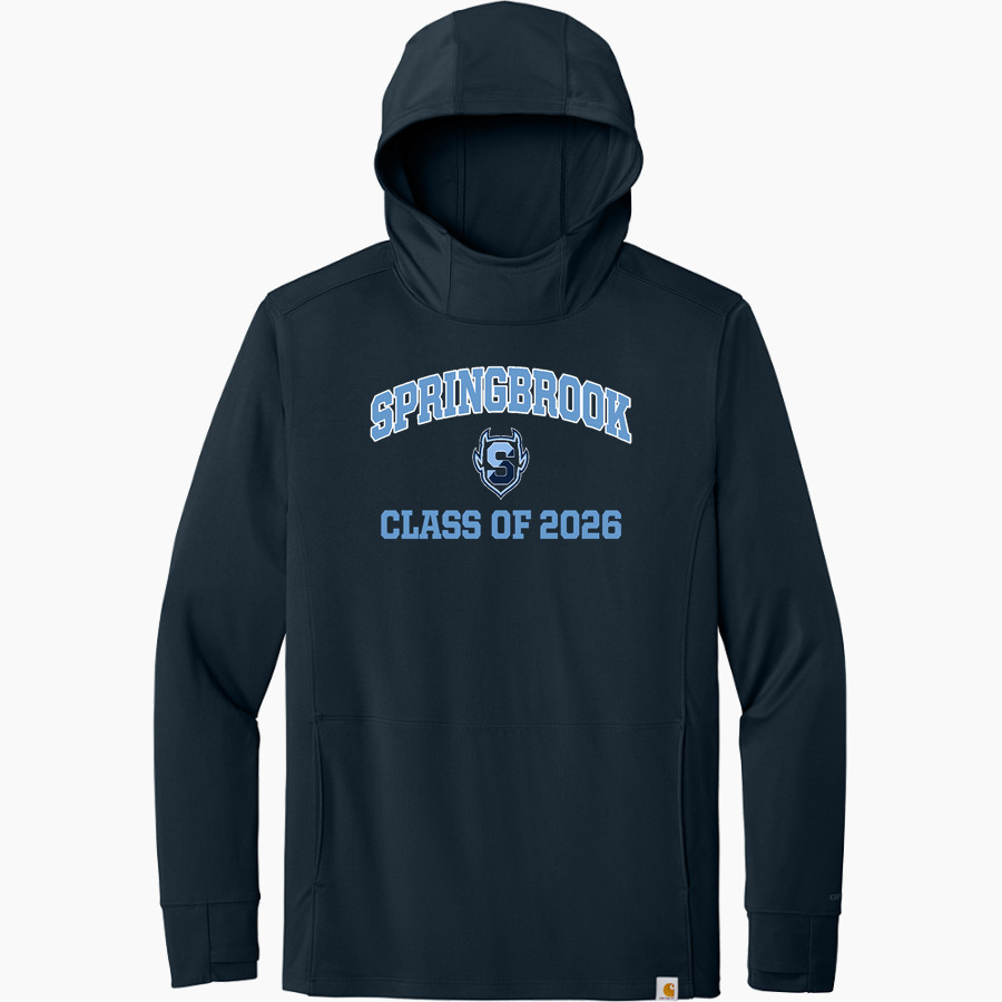Springbrook Blue Devils <span class="pdp-name-mascot">Springbrook Blue Devils</span> Carhartt Men's Force Sun Defender Long Sleeve Hooded T-Shirt
