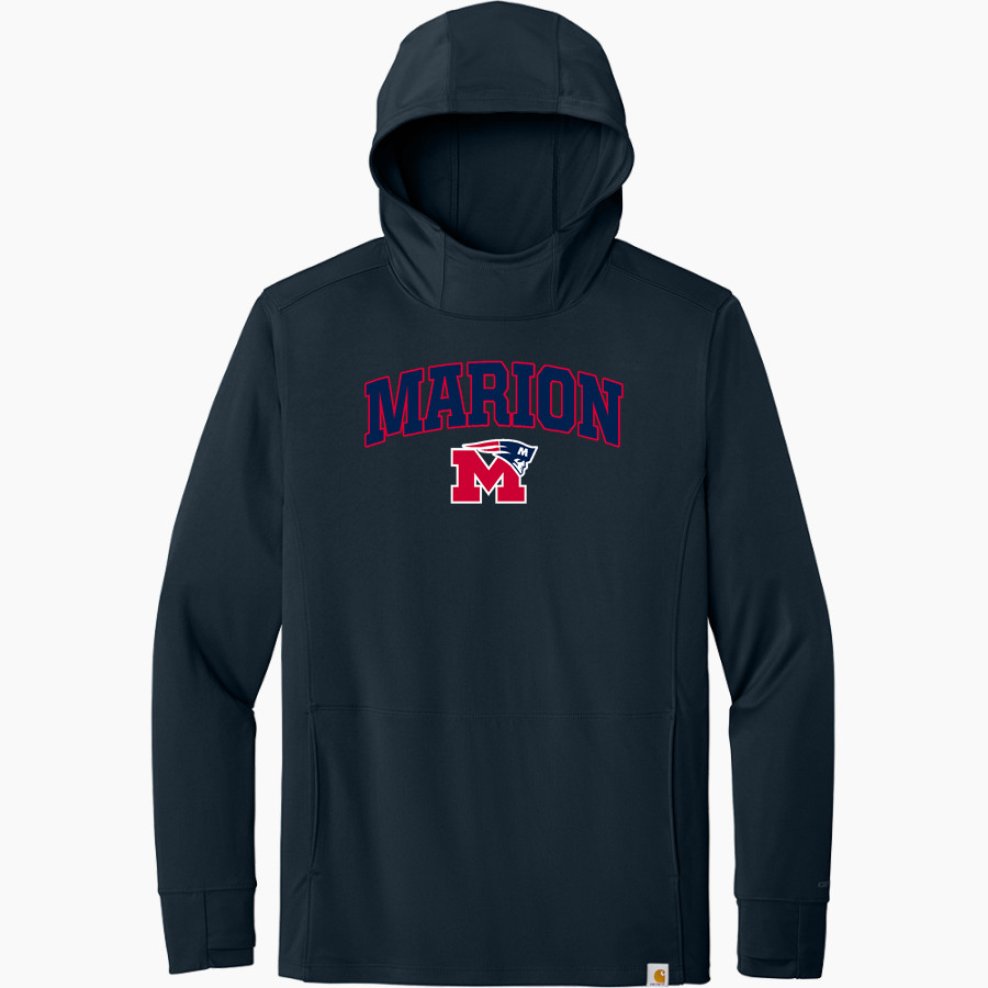 Marion Patriots Carhartt Men's Force Sun Defender Long Sleeve Hooded T-Shirt