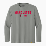 Marquette Sentinels Carhartt Men's Force Sun Defender Long Sleeve T-Shirt Front Thumbnail
