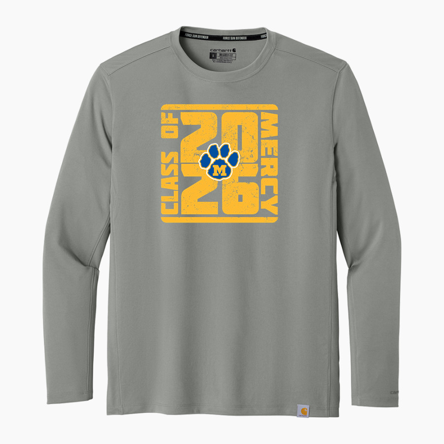 Mercy High School Tigers Online Store <span class="pdp-name-mascot">Mercy Tigers</span> Carhartt Men's Force Sun Defender Long Sleeve T-Shirt