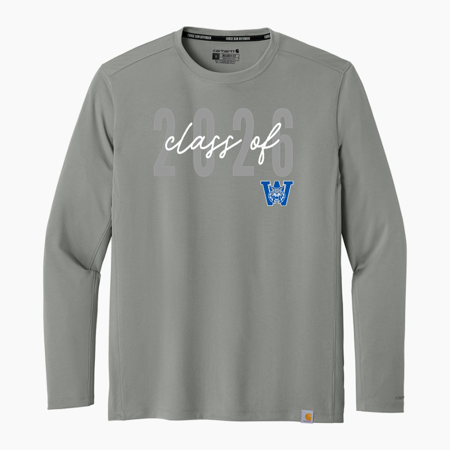 WELCH HIGH SCHOOL WILDCATS <span class="pdp-name-mascot">WELCH WILDCATS</span> Carhartt Men's Force Sun Defender Long Sleeve T-Shirt