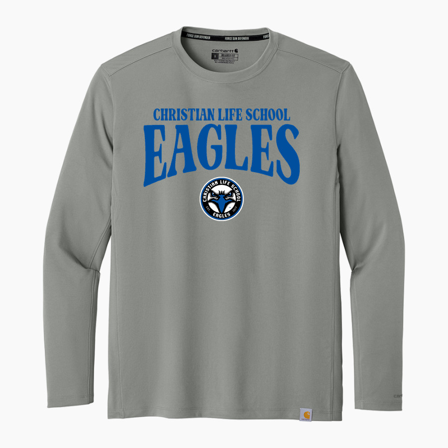 Christian Life School Eagles <span class="pdp-name-mascot">Christian Life School Eagles</span> Carhartt Men's Force Sun Defender Long Sleeve T-Shirt