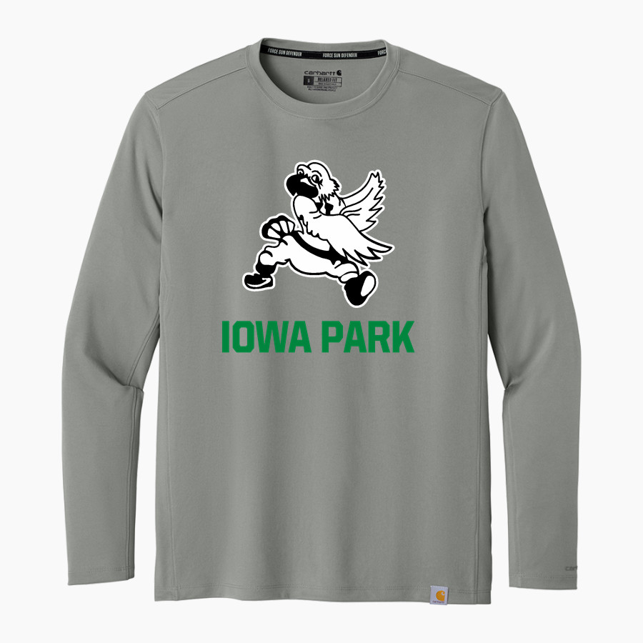 IOWA PARK HIGH SCHOOL HAWKS Carhartt Men's Force Sun Defender Long Sleeve T-Shirt