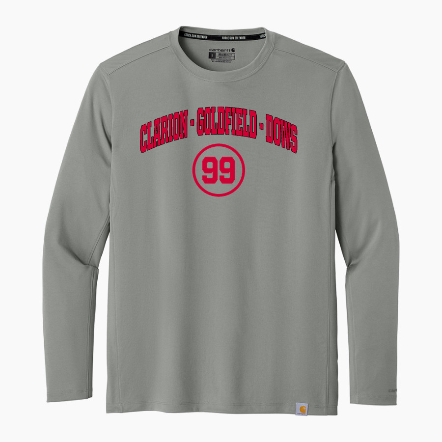 CLARION-GOLDFIELD-DOWS HIGH SCHOOL COWBOYS <span class="pdp-name-mascot">CLARION - GOLDFIELD COWBOYS</span> Carhartt Men's Force Sun Defender Long Sleeve T-Shirt