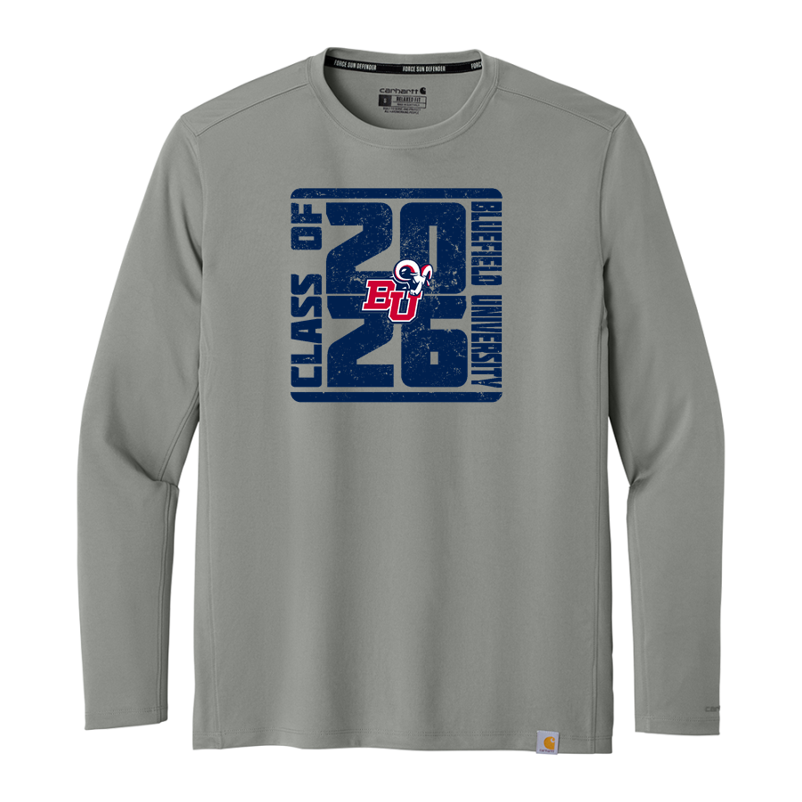 Bluefield University Sideline Store <span class="pdp-name-mascot">Bluefield University</span> Carhartt Men's Force Sun Defender Long Sleeve T-Shirt
