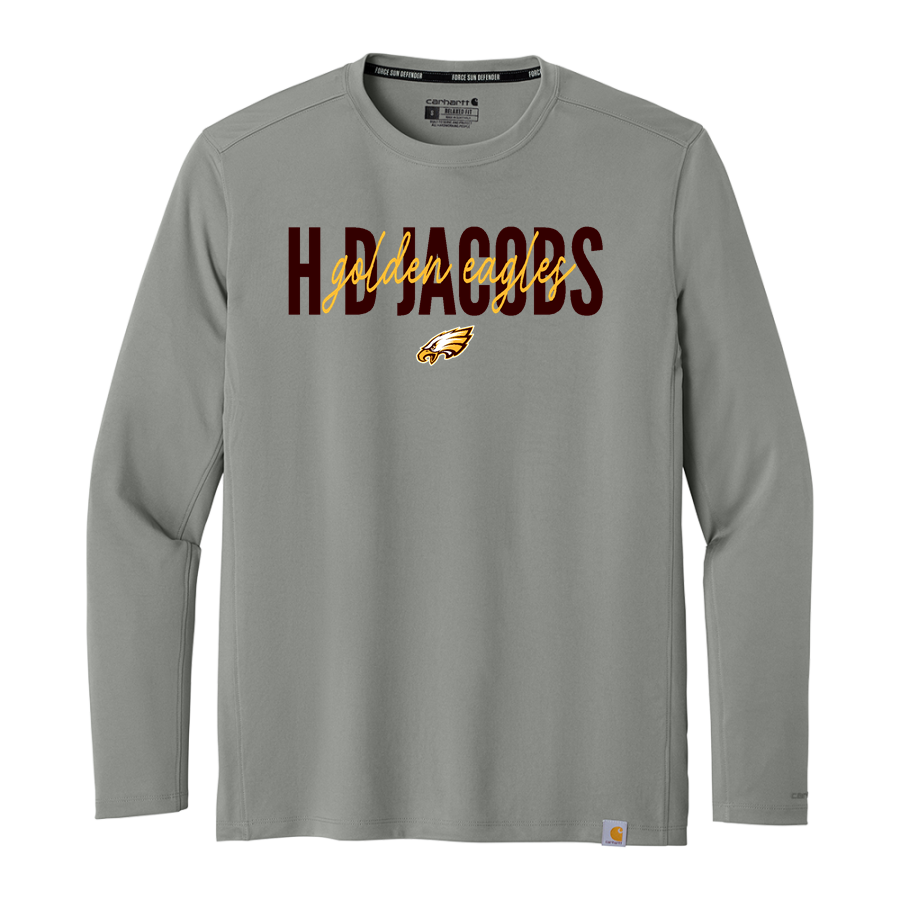 H D JACOBS HIGH SCHOOL GOLDEN EAGLES <span class="pdp-name-mascot">H D JACOBS GOLDEN EAGLES</span> Carhartt Men's Force Sun Defender Long Sleeve T-Shirt