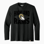 HIGHLAND HIGH SCHOOL RAMS <span class="pdp-name-mascot">HIGHLAND RAMS</span> Carhartt Men's Force Sun Defender Long Sleeve T-Shirt Front Thumbnail