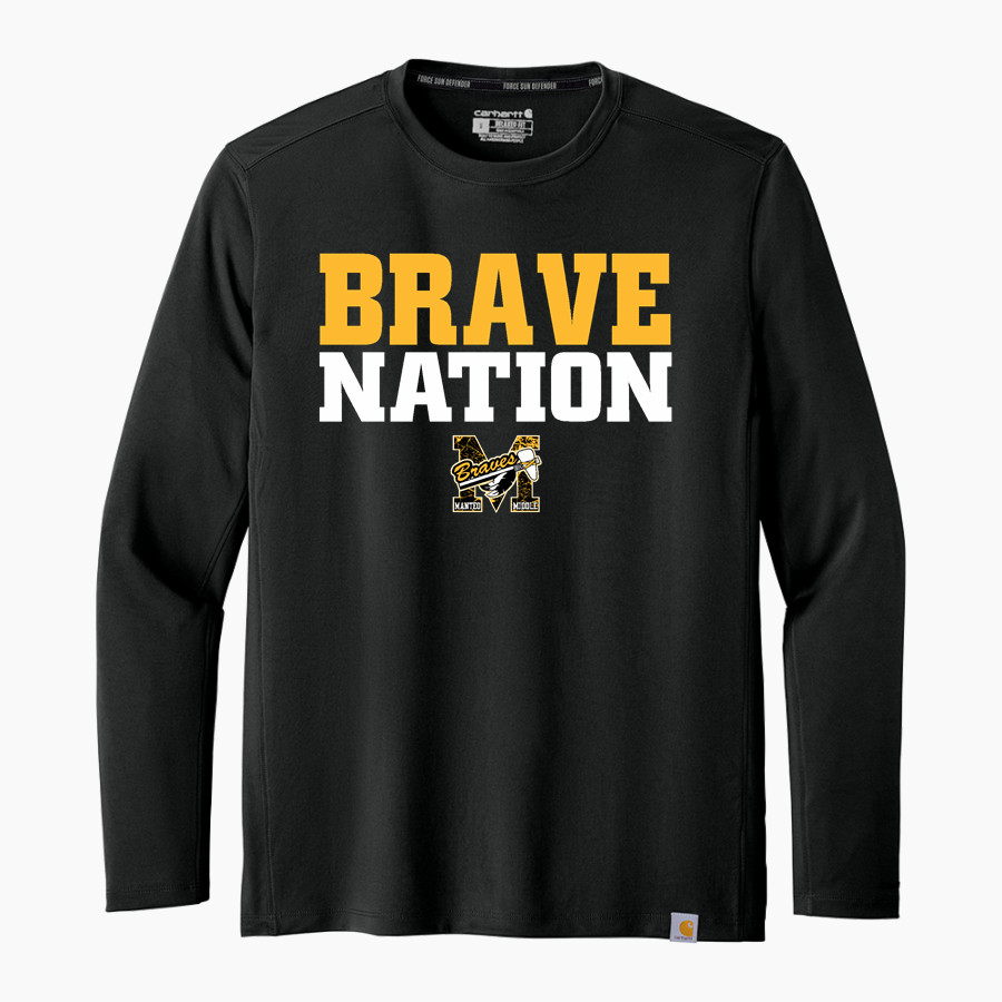 Manteo Braves Carhartt Men's Force Sun Defender Long Sleeve T-Shirt