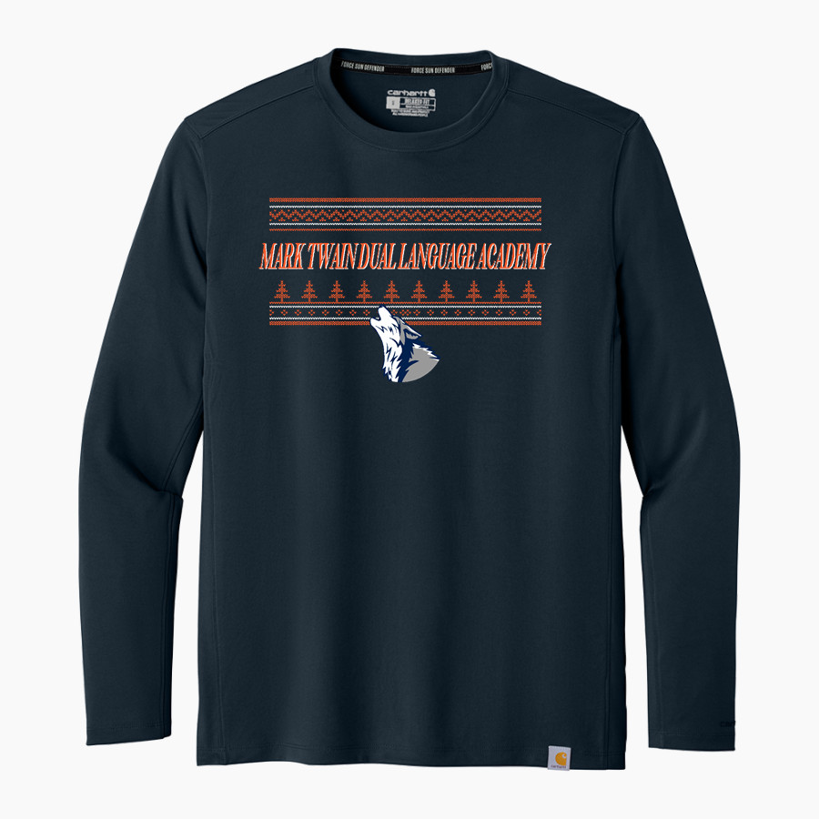 Mark Twain Dual Language Academy Lobos Carhartt Men's Force Sun Defender Long Sleeve T-Shirt