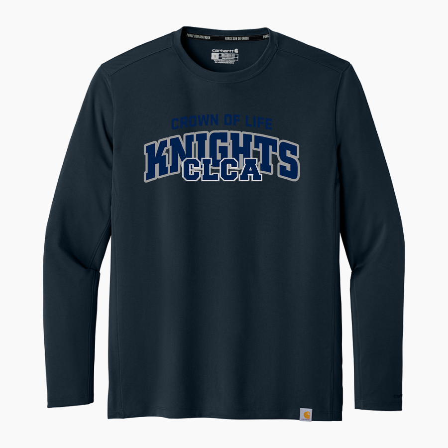 Crown of Life Knights <span class="pdp-name-mascot">Crown of Life Christian Academy Knights</span> Carhartt Men's Force Sun Defender Long Sleeve T-Shirt