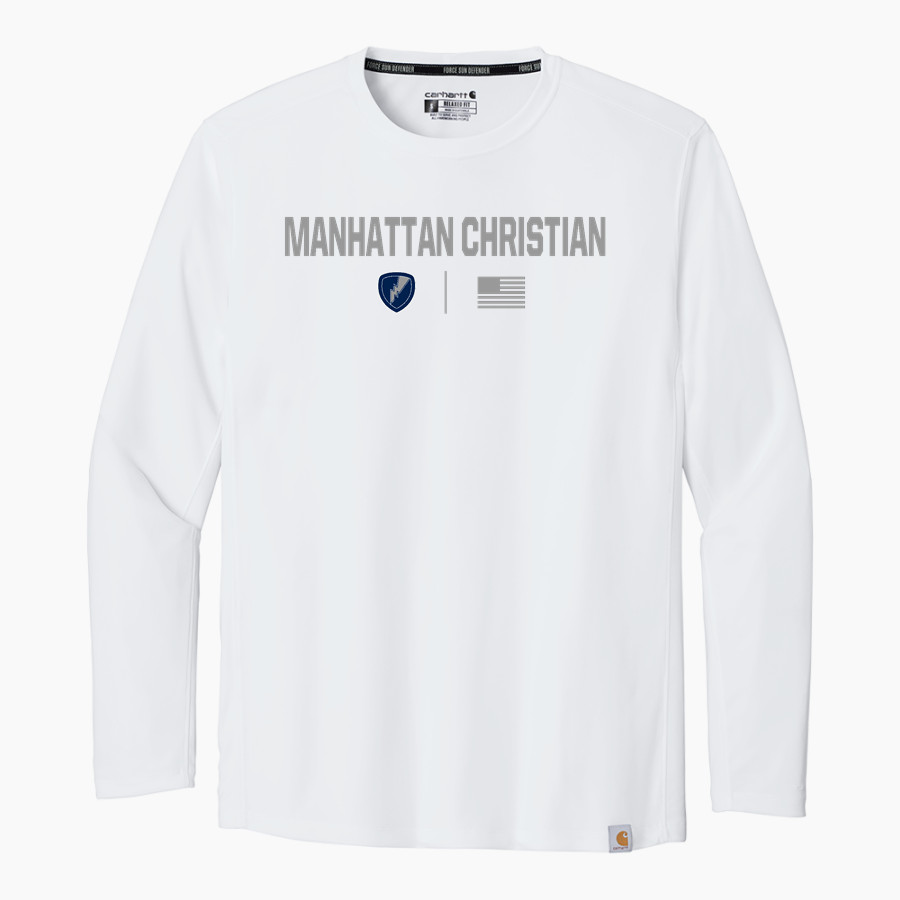 Manhattan Christian Thunder <span class="pdp-name-mascot">Manhattan Christian Thunder</span> Carhartt Men's Force Sun Defender Long Sleeve T-Shirt