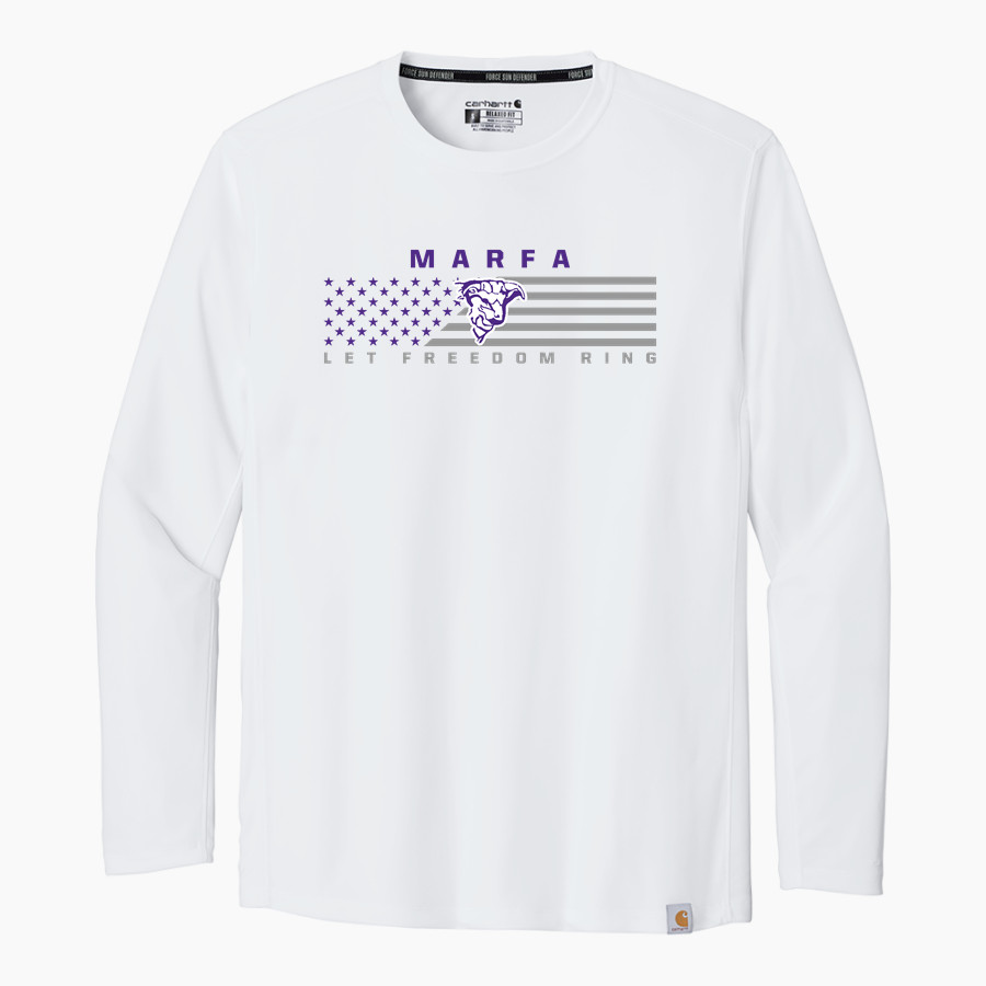 MARFA HIGH SCHOOL SHORTHORNS <span class="pdp-name-mascot">MARFA SHORTHORNS</span> Carhartt Men's Force Sun Defender Long Sleeve T-Shirt