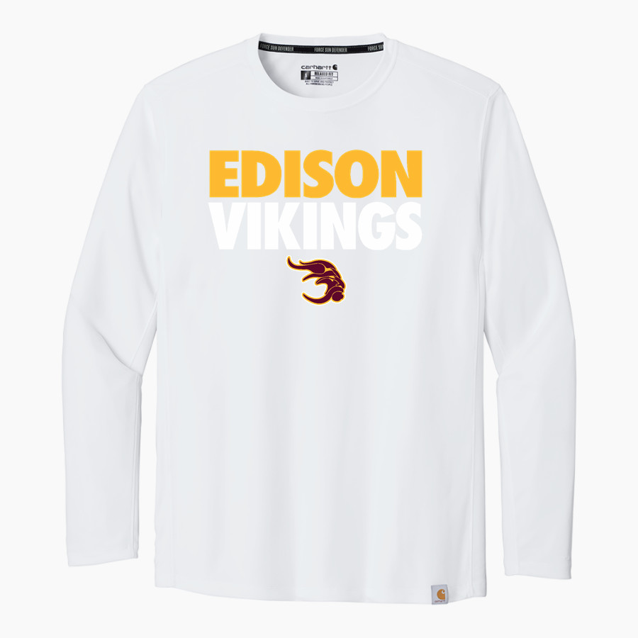 EDISON HIGH SCHOOL VIKINGS Carhartt Men's Force Sun Defender Long Sleeve T-Shirt