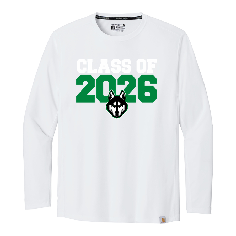 HILLCREST HIGH SCHOOL HUSKIES <span class="pdp-name-mascot">HILLCREST HUSKIES</span> Carhartt Men's Force Sun Defender Long Sleeve T-Shirt