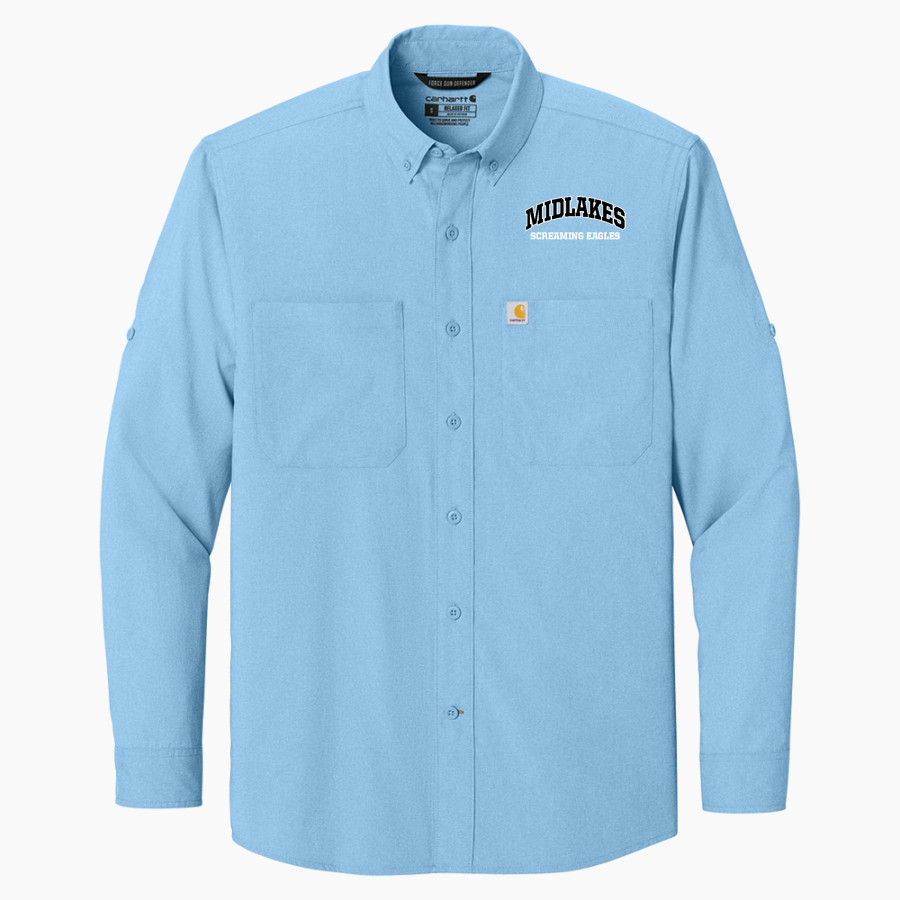 MIDLAKES HIGH SCHOOL SCREAMING EAGLES <span class="pdp-name-mascot">MIDLAKES SCREAMING EAGLES</span> Carhartt Men's Force Sun Defender Long Sleeve Shirt